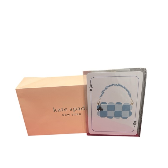 Kate Spade Ace of Spade Blue and Cream Playing Card - Picture 5 of 5